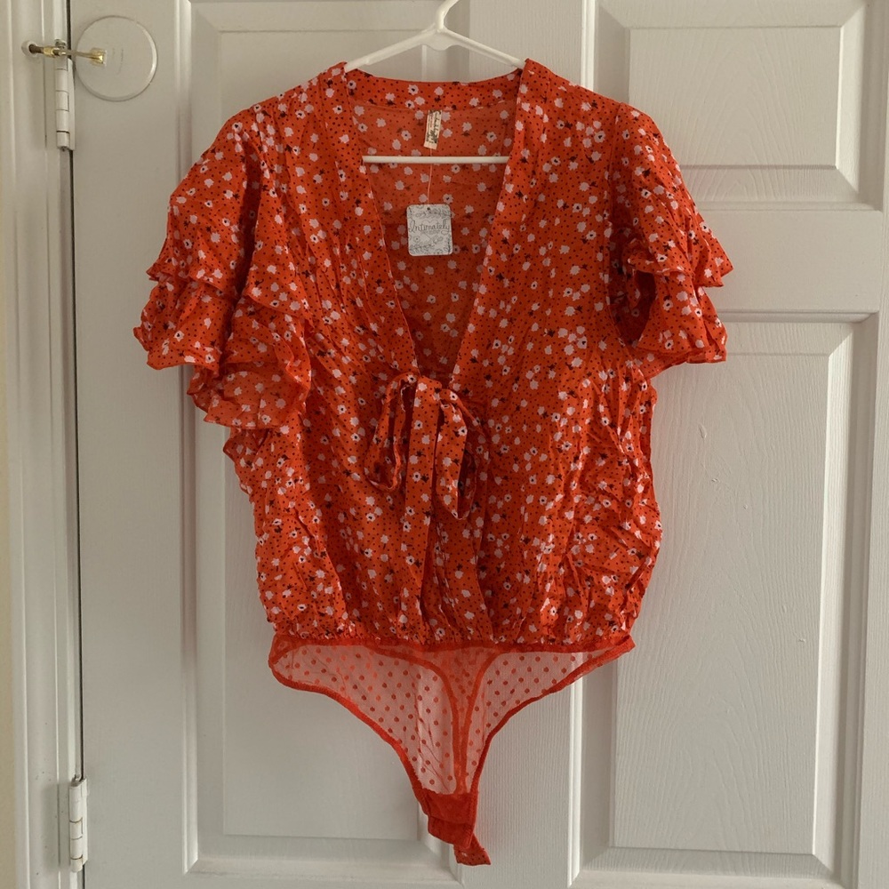 Free People dark orange bodysuit